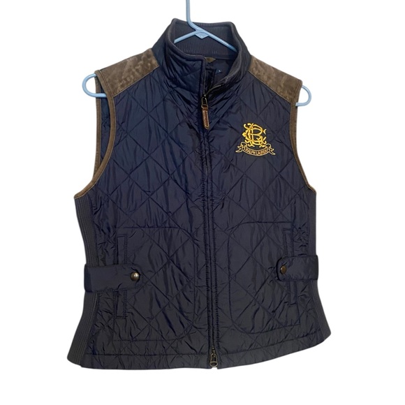 Ralph Lauren Jackets & Blazers - Ralph Lauren Sport Women’s Black Quilted RL Country Riders & Jockey Club Vest L